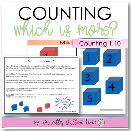 Counting and Comparing Amounts 1-10 | PDF and Animated Slideshow 